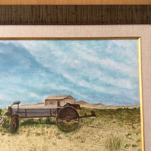Original painting farm scene professionally framed - Picture 3 of 8